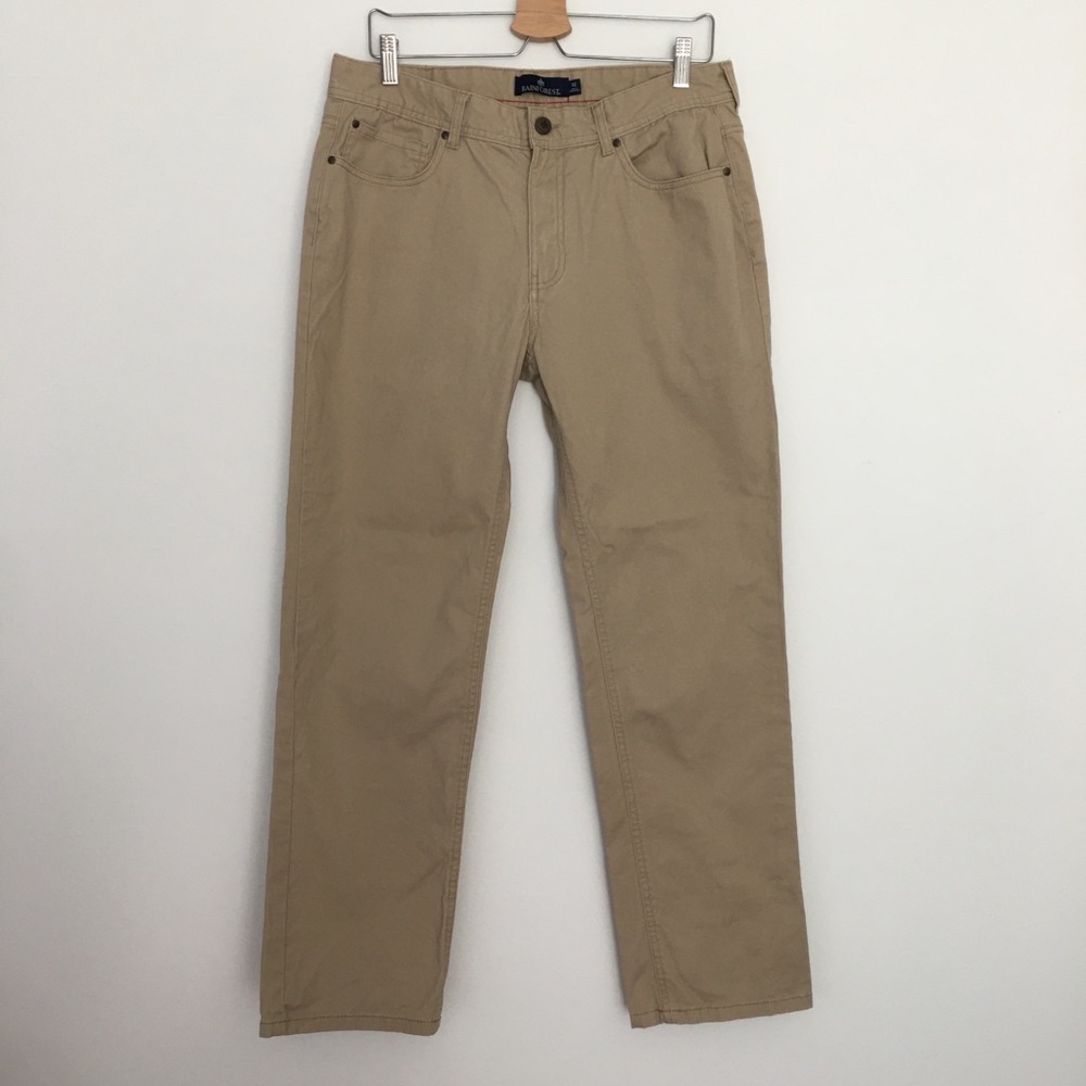 Rainforest Men's 5 Pocket Pants Khaki size 32